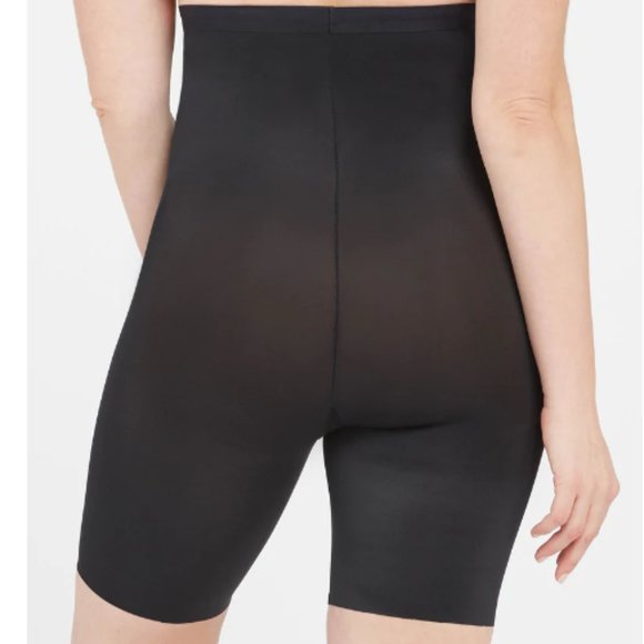 NWT SPANX Thinstincts 2.0 High-Waisted Mid-Thigh VERY BLACK Shorts - Size Small - Picture 5 of 9